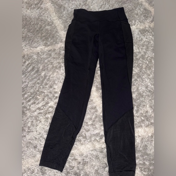 lululemon athletica Black Leggings with mesh - Picture 1 of 3